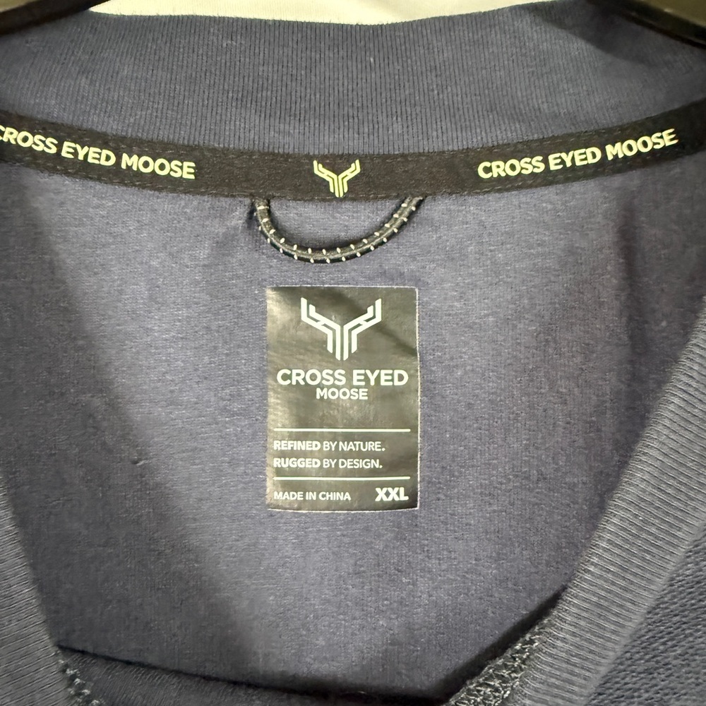 Cross Eyed Moose Navy Utility Pocket Tee Heavy Cotton Gorpcore Shirt XXL - Picture 4 of 5